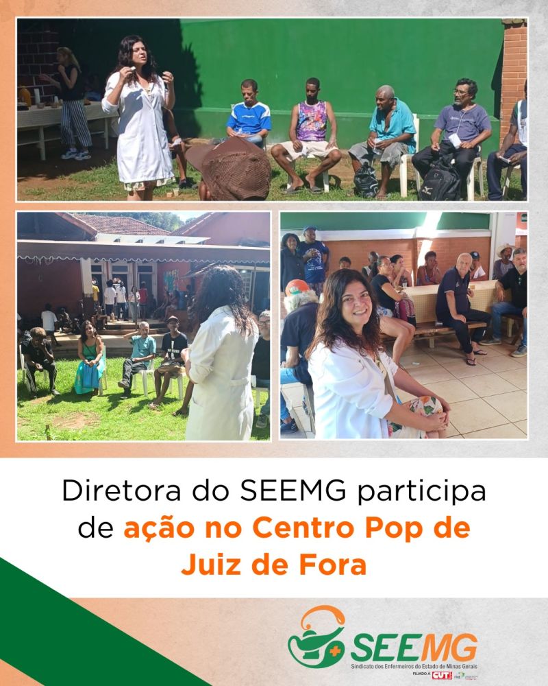 Diretora do SEEMG participa de ação no Centro Pop de Juiz de Fora