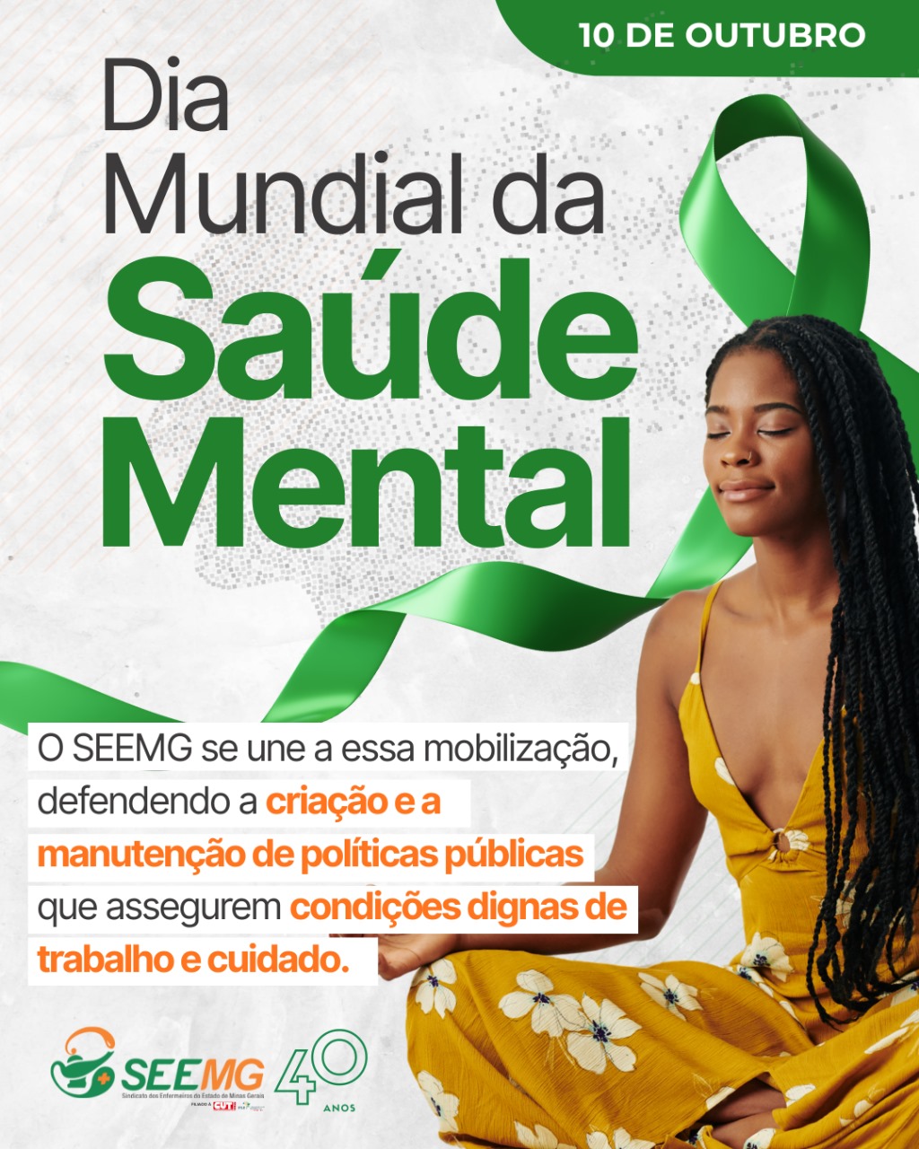 10/10 - Dia Mundial da Saúde Mental 