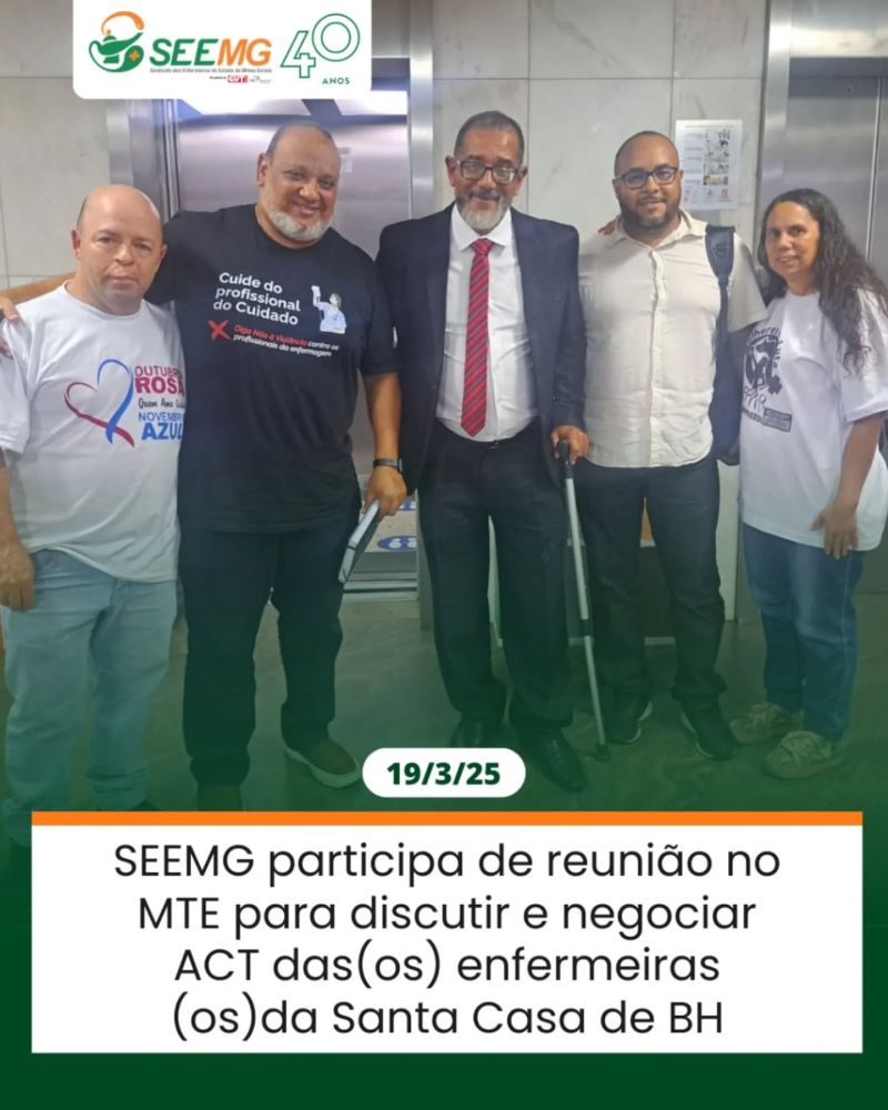 SEEMG participa de reunião no MTE para discutir e negociar ACT dos trabalhadores da Santa Casa de BH
