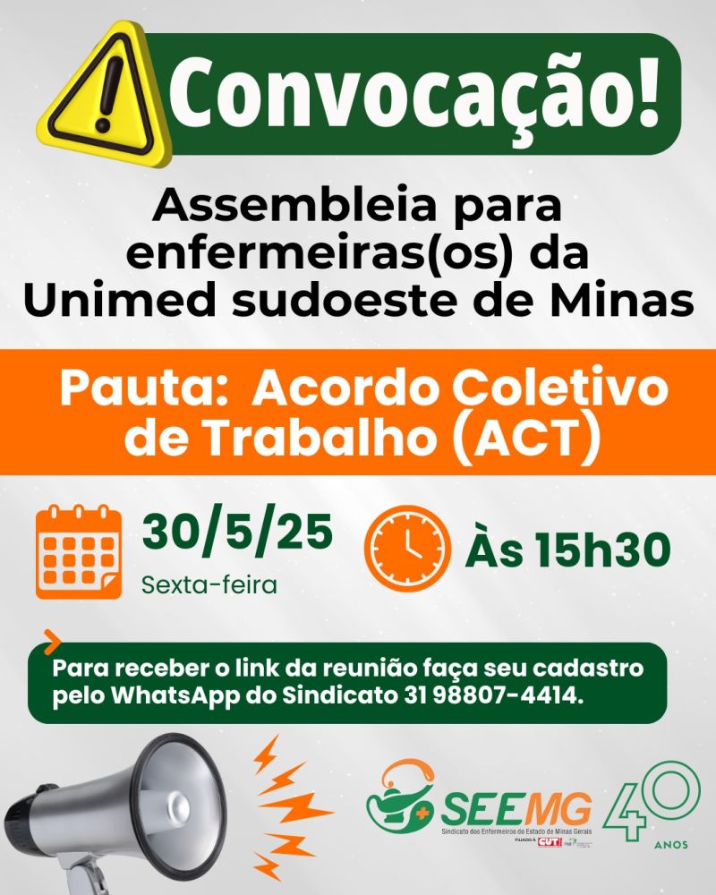 Assembleia para enfermeiras(os) da Unimed sudoeste de Minas!!