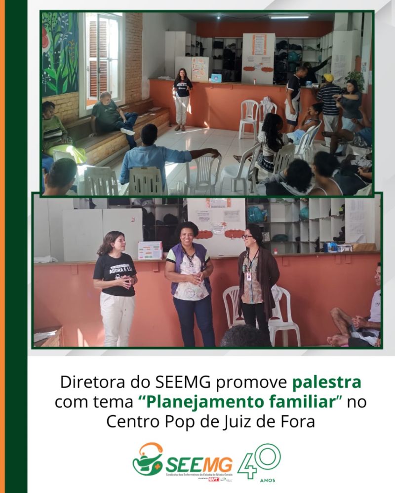 Diretora do SEEMG promove palestra sobre “Planejamento familiar” no Centro Pop de Juiz de Fora