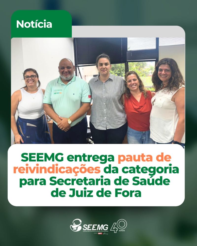 SEEMG entrega pauta de reivindicações da categoria  para Secretaria de Saúde de Juiz de Fora