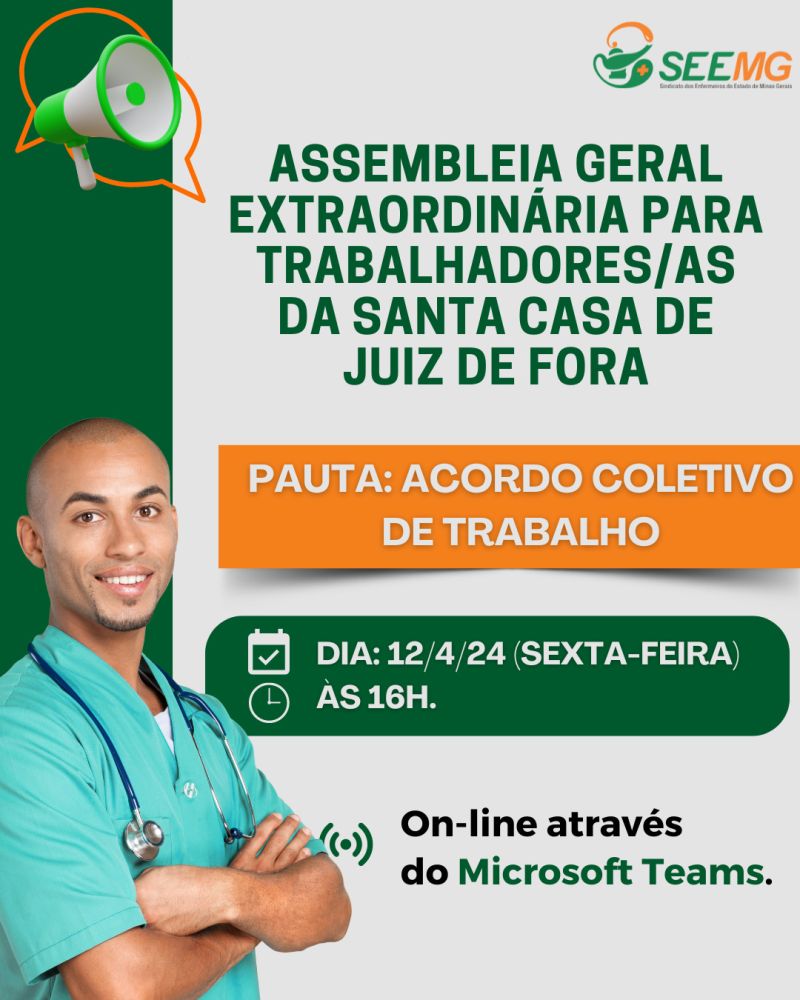 SEEMG entrega pauta de Acordo Coletivo de Trabalho para Administração da Santa Casa de Juiz de Fora